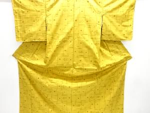 絣柄織り出し米沢紬着物アンサンブル・袖なし道行コートセット